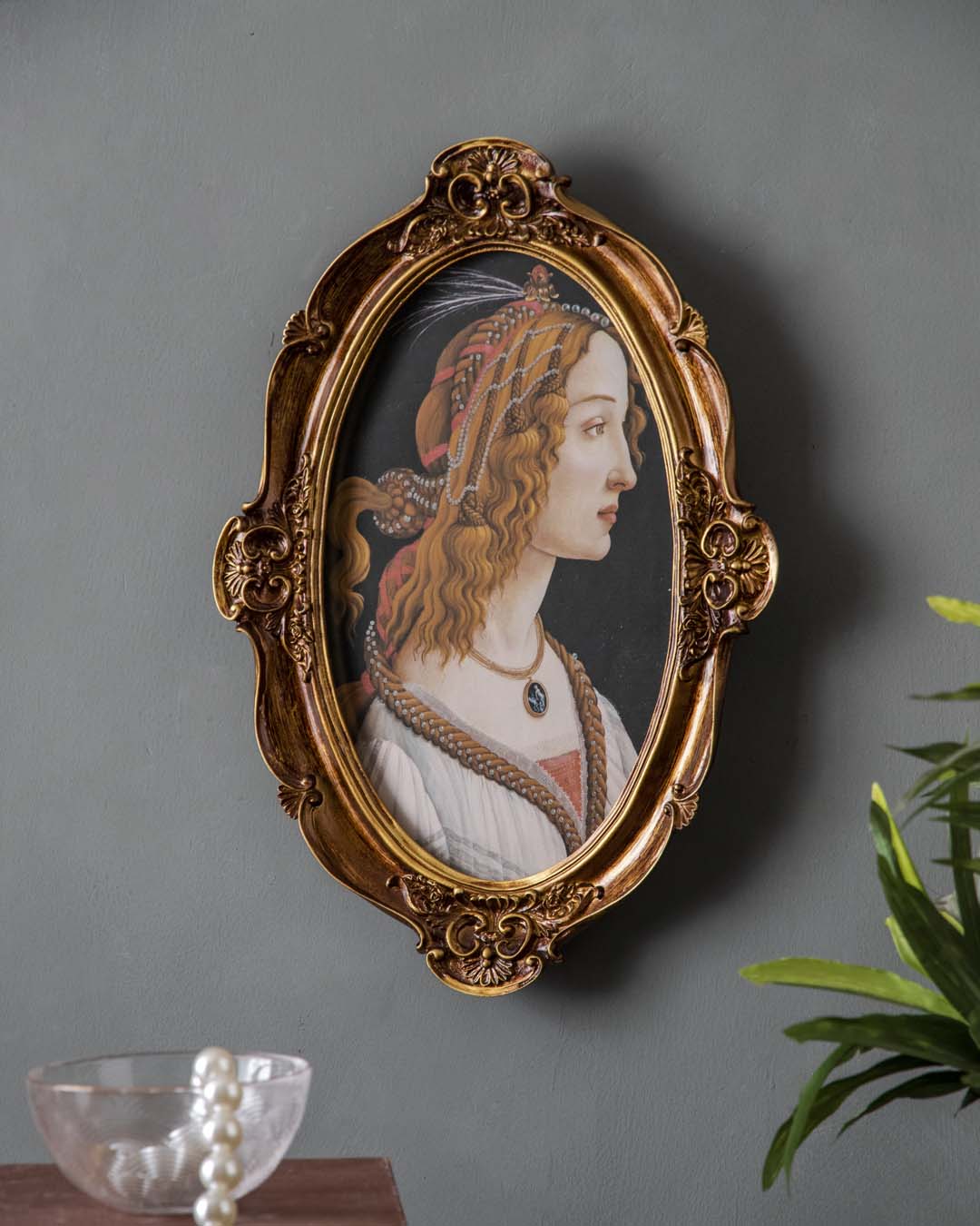 Rebolet| Antikes Gold Ovaler Bilderrahmen