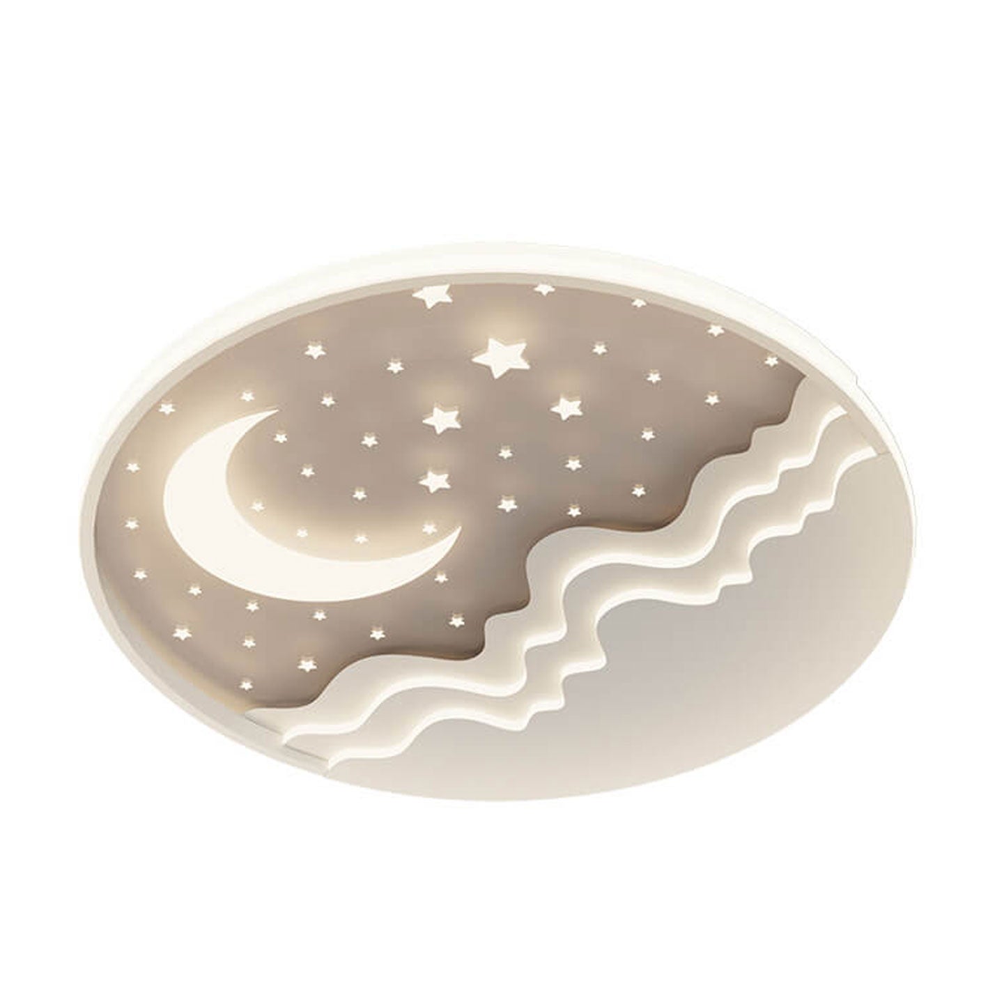 Rebolet| LunaAura LED-Deckenleuchte | Himmlisches Mond-Stern-Design