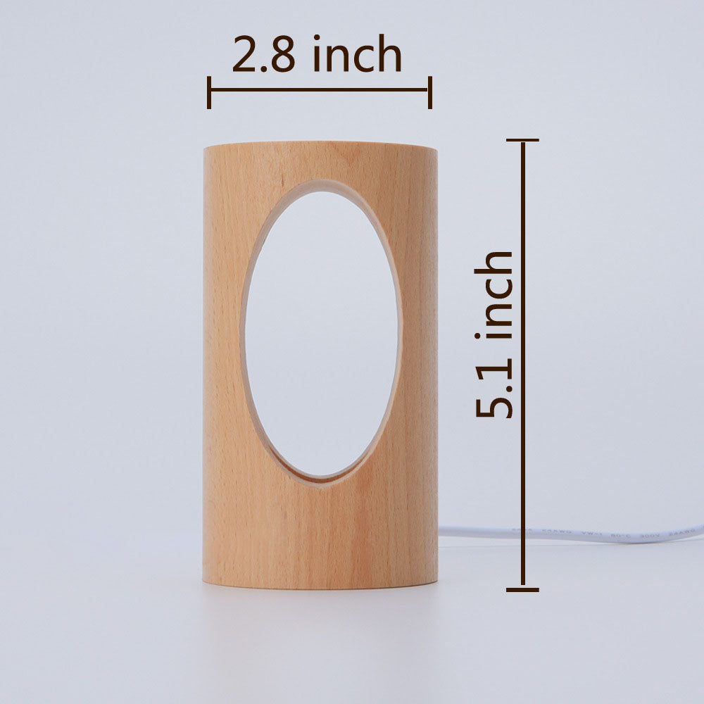 Rebolet| Japanische Massivholz rechteckige Säulen-LED-Nachtlampe USB Tischlampe