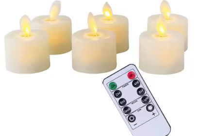 Rebolet| 6 Stück Realistische Flammenlose Kerzen mit Fernbedienung