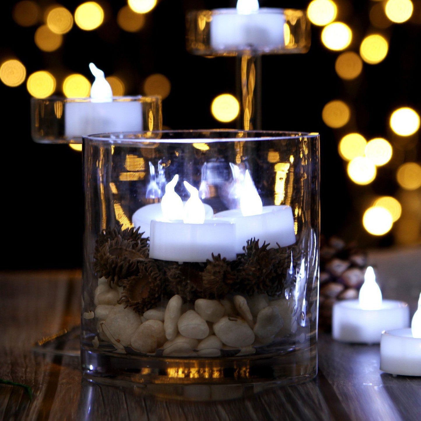 Rebolet | LED Teelichter | Flammenlose Beleuchtung mit Timer