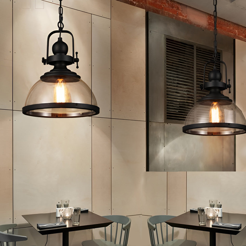 Rebolet| Schüsselförmige Glas Pendelleuchte | Industrielles Retro Design