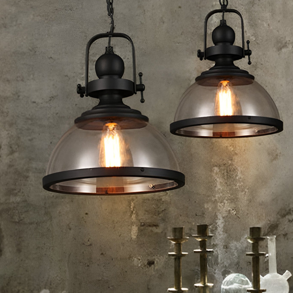 Rebolet| Schüsselförmige Glas Pendelleuchte | Industrielles Retro Design