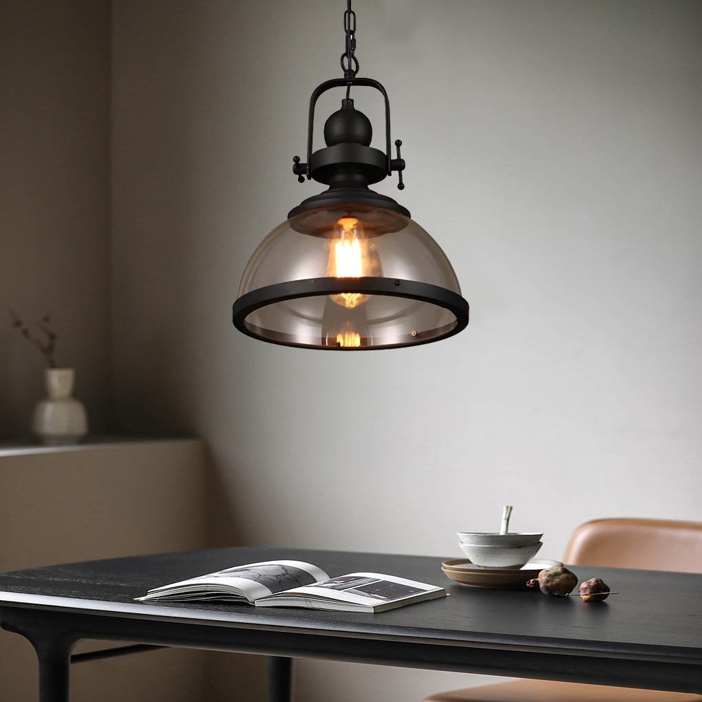 Rebolet| Schüsselförmige Glas Pendelleuchte | Industrielles Retro Design