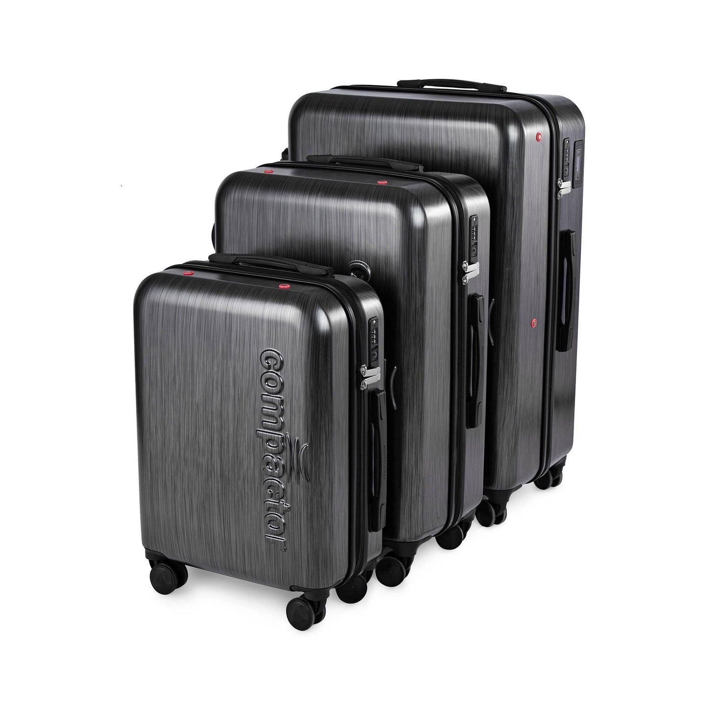 Rebolet| Set aus 3 grauen Koffern S+L+XL, Graphit