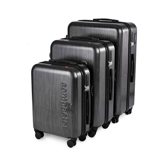 Rebolet| Set aus 3 grauen Koffern S+L+XL, Graphit
