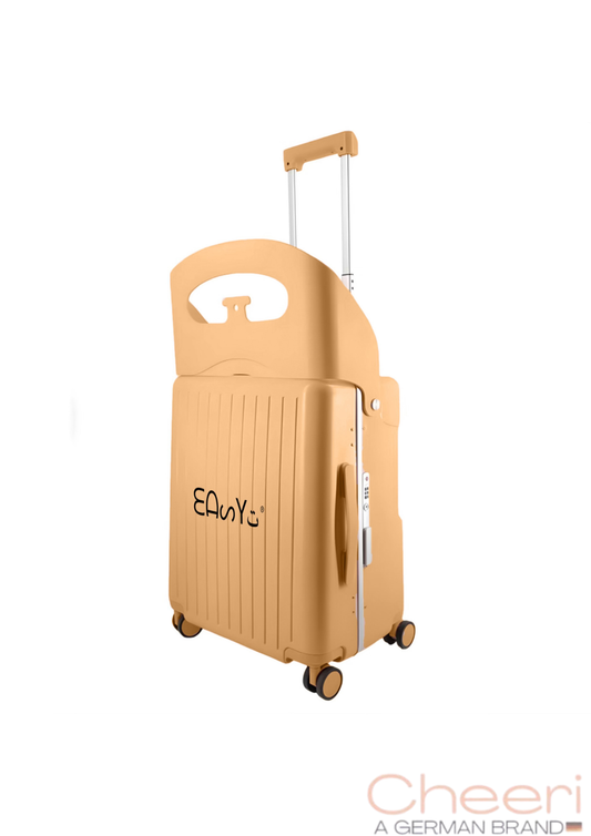 Rebolet| Handgepäckkoffer EASY mit Sitz und klappbarer Rückenlehne