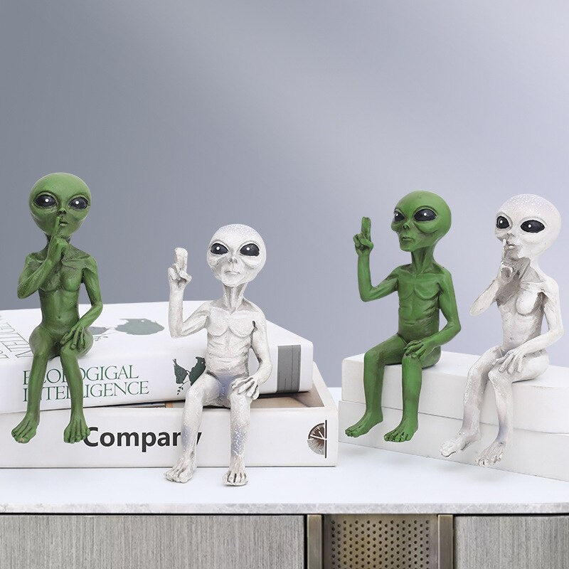 Rebolet| Alien Statue aus Harz für Garten & Außenbereich