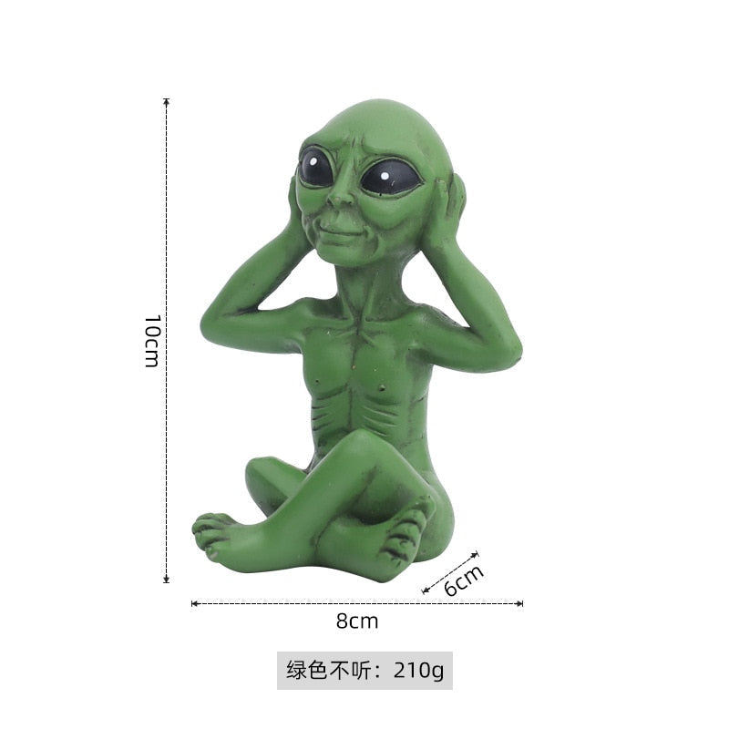Rebolet| Alien Statue aus Harz für Garten & Außenbereich