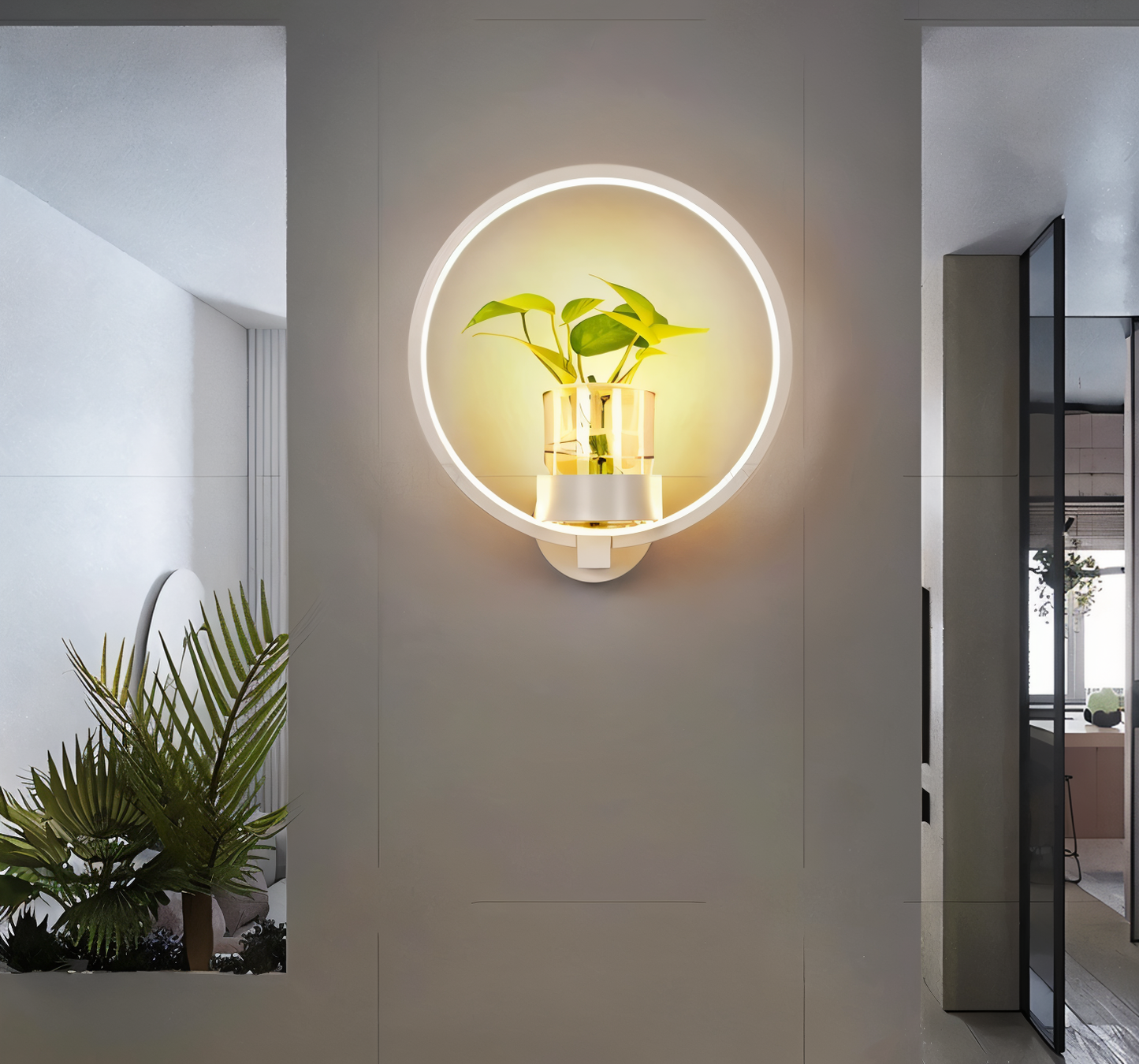 Rebolet| VerdantLume LED-Wandleuchte mit Pflanzenhalter