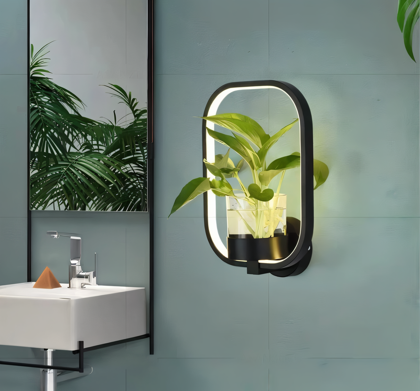 Rebolet| VerdantLume LED-Wandleuchte mit Pflanzenhalter