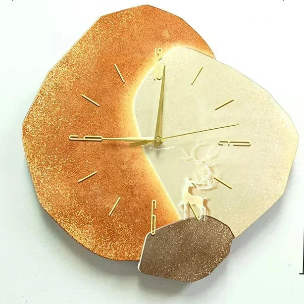 Rebolet| Moderne Wanduhren für Wohnzimmer – Elegante und Ästhetische Uhr mit Leise Funktion