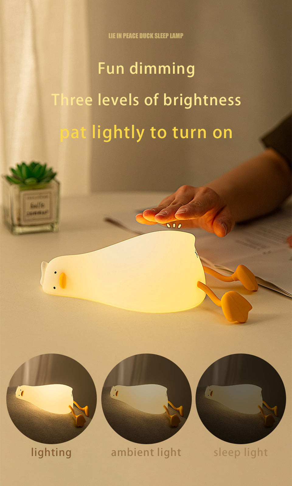 Rebolet| Faul Flach Ente Atmosphäre Nachtlampe