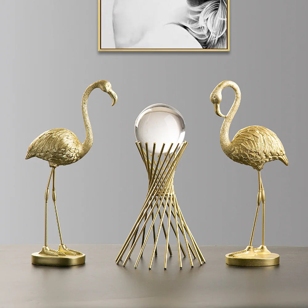 Rebolet| Flamingo-Figur aus Harz moderne Dekoration