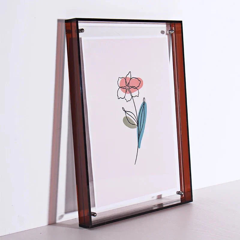 Rebolet| Transparenter Acryl-Bilderrahmen | Farbiger Minimalistischer Designrahmen