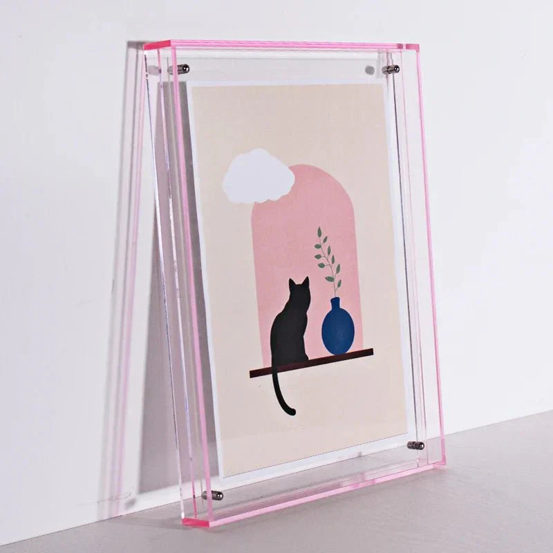 Rebolet| Transparenter Acryl-Bilderrahmen | Farbiger Minimalistischer Designrahmen