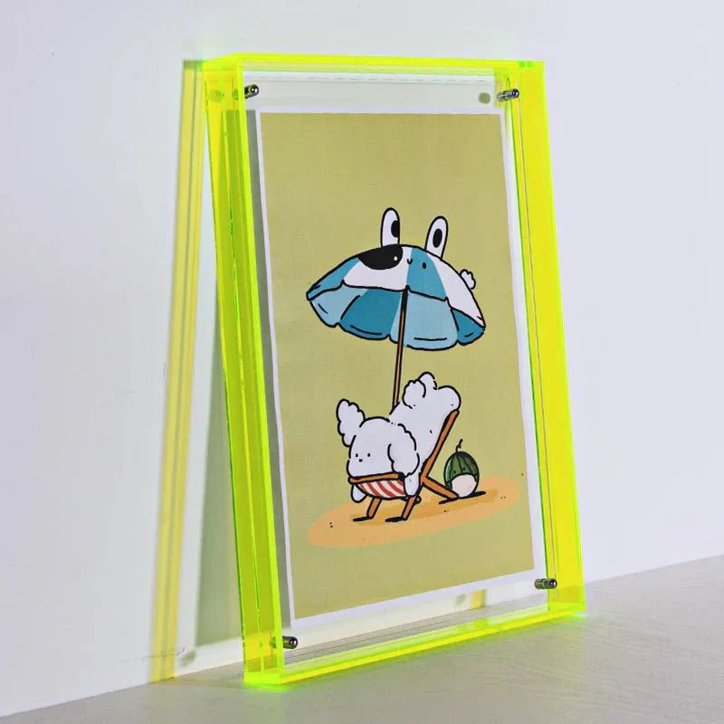 Rebolet| Transparenter Acryl-Bilderrahmen | Farbiger Minimalistischer Designrahmen
