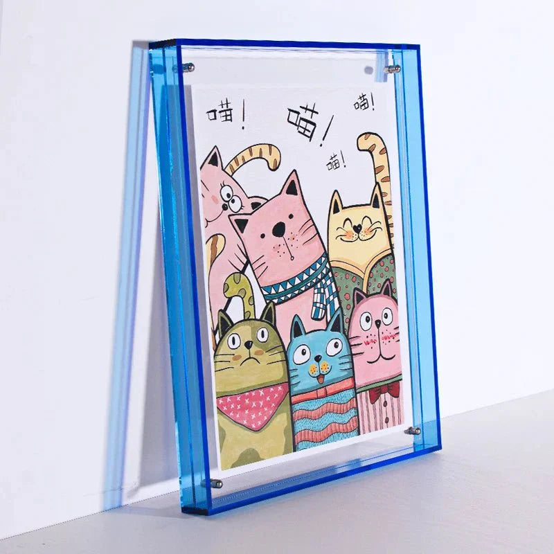 Rebolet| Transparenter Acryl-Bilderrahmen | Farbiger Minimalistischer Designrahmen