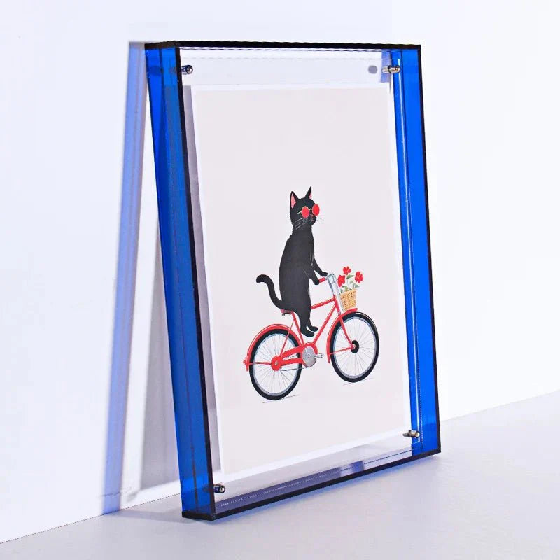 Rebolet| Transparenter Acryl-Bilderrahmen | Farbiger Minimalistischer Designrahmen