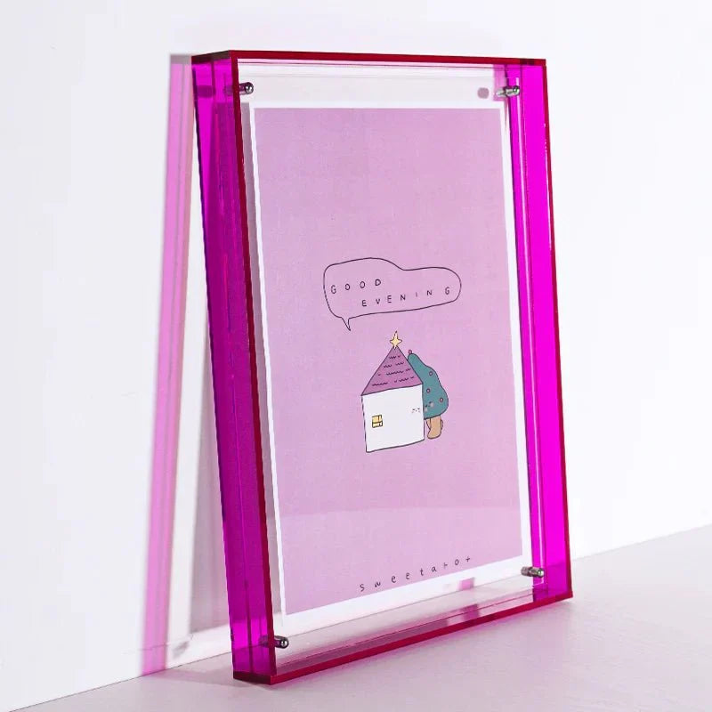 Rebolet| Transparenter Acryl-Bilderrahmen | Farbiger Minimalistischer Designrahmen
