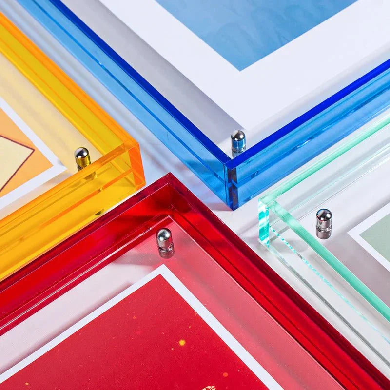 Rebolet| Transparenter Acryl-Bilderrahmen | Farbiger Minimalistischer Designrahmen