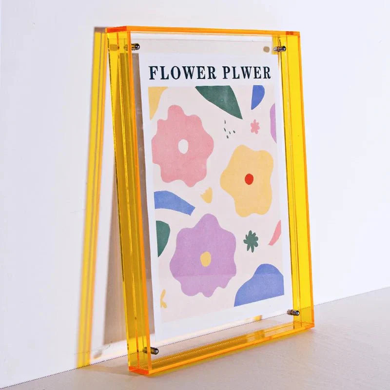 Rebolet| Transparenter Acryl-Bilderrahmen | Farbiger Minimalistischer Designrahmen