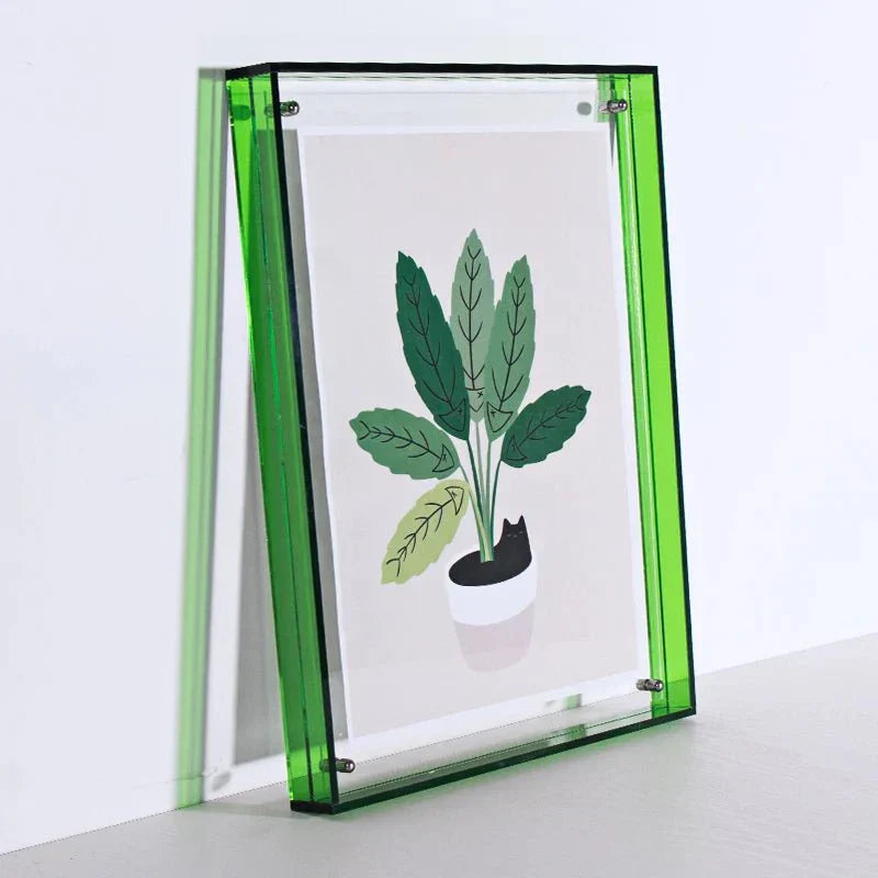 Rebolet| Transparenter Acryl-Bilderrahmen | Farbiger Minimalistischer Designrahmen