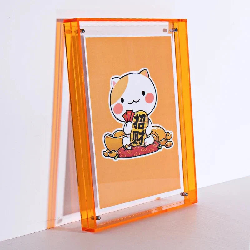 Rebolet| Transparenter Acryl-Bilderrahmen | Farbiger Minimalistischer Designrahmen