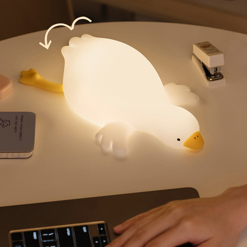 Rebolet| Große Weiße Gans Tap Tap LED Nachtlampe
