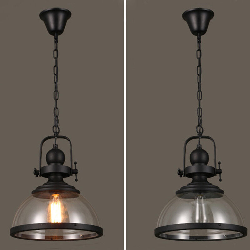 Rebolet| Schüsselförmige Glas Pendelleuchte | Industrielles Retro Design
