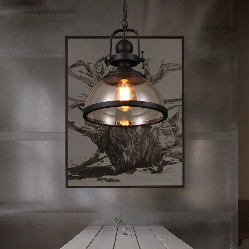 Rebolet| Schüsselförmige Glas Pendelleuchte | Industrielles Retro Design
